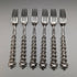 British Antique Solid Silver Handle Cutlery 6 Pair Set MARTIN HALL